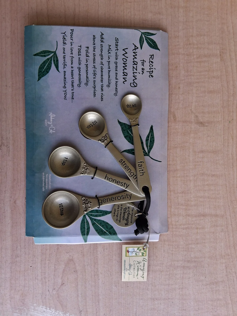 Faith Strength Honesty Generosity Measuring Spoon Set